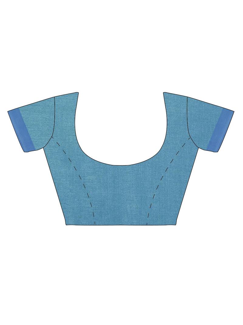 CLASSICATE from the house of The Chennai Silks Green Embroidered Jute Cotton Saree With Running Blouse