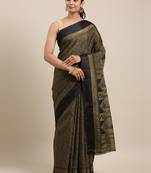 CLASSICATE from the house of The Chennai Silks Black Brasso Weaving Saree With Running Blouse