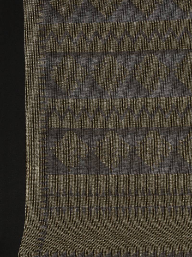 CLASSICATE from the house of The Chennai Silks Black Brasso Weaving Saree With Running Blouse