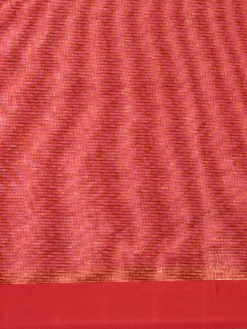 CLASSICATE from the house of The Chennai Silks Red Brasso Weaving Saree With Running Blouse