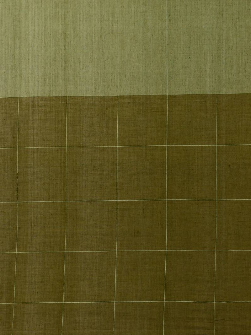 CLASSICATE from the house of The Chennai Silks Green Pure Cotton Venkatagiri Saree Without Blouse