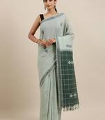 CLASSICATE from the house of The Chennai Silks Green Pure Cotton Venkatagiri Saree Without Blouse