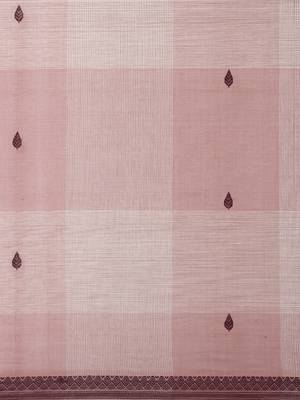 CLASSICATE from the house of The Chennai Silks Brown Pure Cotton Venkatagiri Saree Without Blouse 4