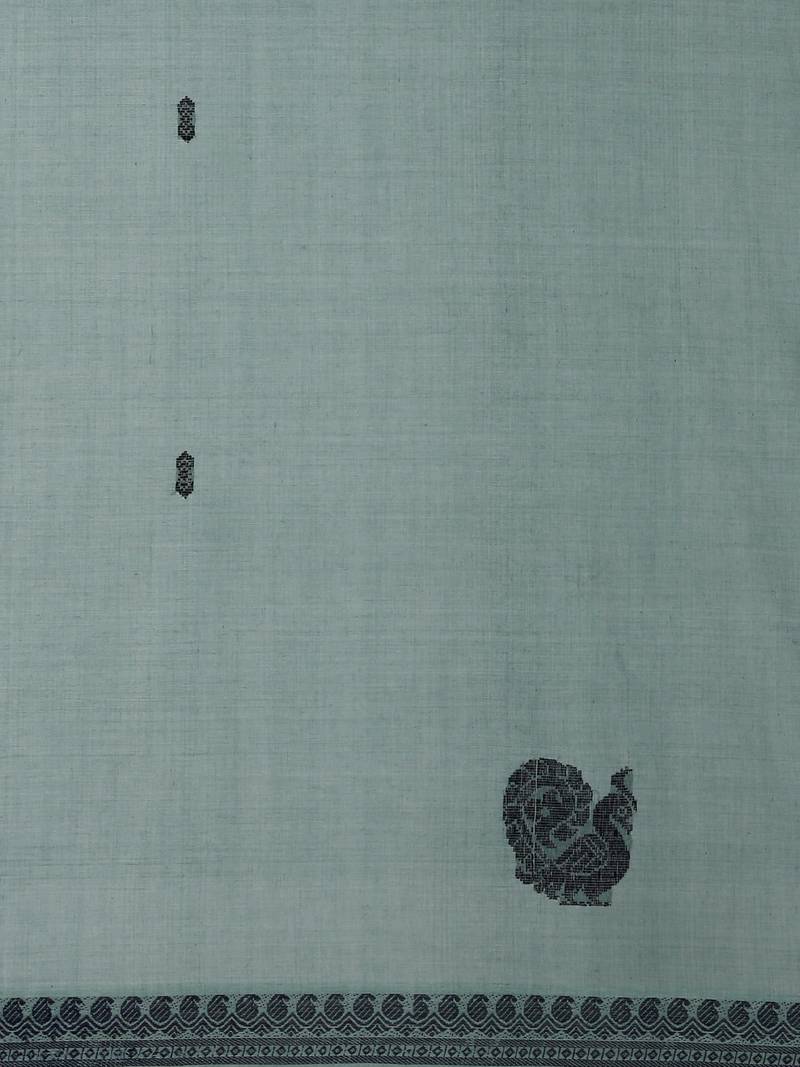 CLASSICATE from the house of The Chennai Silks Green Pure Cotton Venkatagiri Saree Without Blouse