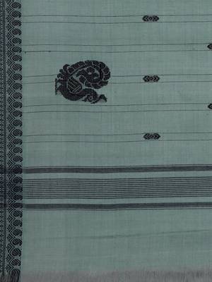 CLASSICATE from the house of The Chennai Silks Green Pure Cotton Venkatagiri Saree Without Blouse 5