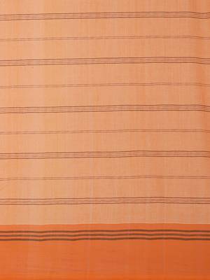 CLASSICATE from the house of The Chennai Silks Orange Pure Cotton Venkatagiri Saree Without Blouse 4