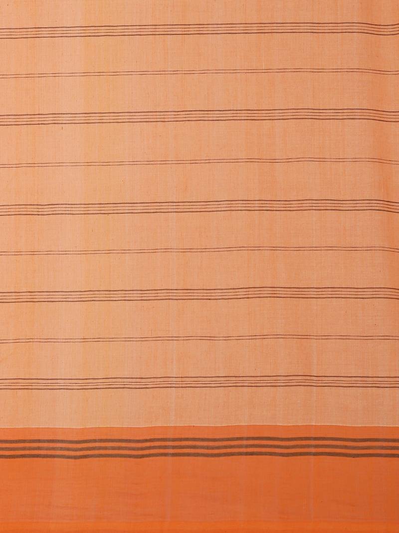CLASSICATE from the house of The Chennai Silks Orange Pure Cotton Venkatagiri Saree Without Blouse