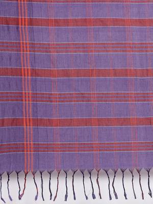 CLASSICATE from the house of The Chennai Silks Purple Pure Cotton Venkatagiri Saree Without Blouse 5
