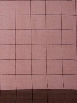 CLASSICATE from the house of The Chennai Silks Brown Pure Cotton Venkatagiri Saree Without Blouse 4