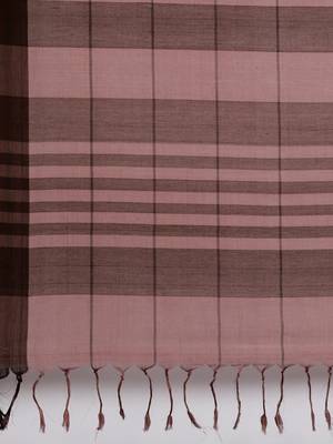 CLASSICATE from the house of The Chennai Silks Brown Pure Cotton Venkatagiri Saree Without Blouse 5