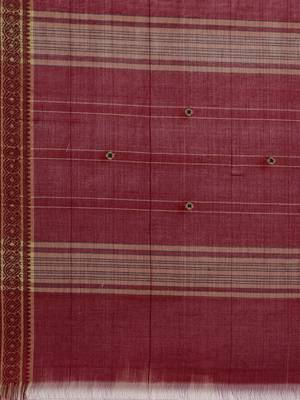 CLASSICATE from the house of The Chennai Silks Olive Pure Cotton Venkatagiri Saree Without Blouse 5