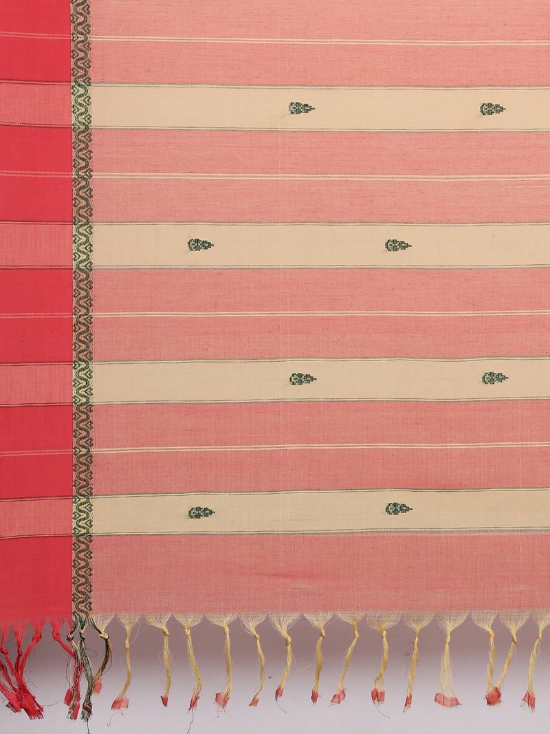 CLASSICATE from the house of The Chennai Silks Yellow Pure Cotton Venkatagiri Saree Without Blouse