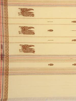 CLASSICATE from the house of The Chennai Silks Yellow Pure Cotton Venkatagiri Saree Without Blouse 5