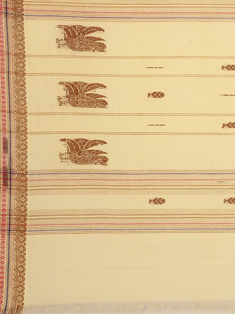 CLASSICATE from the house of The Chennai Silks Yellow Pure Cotton Venkatagiri Saree Without Blouse