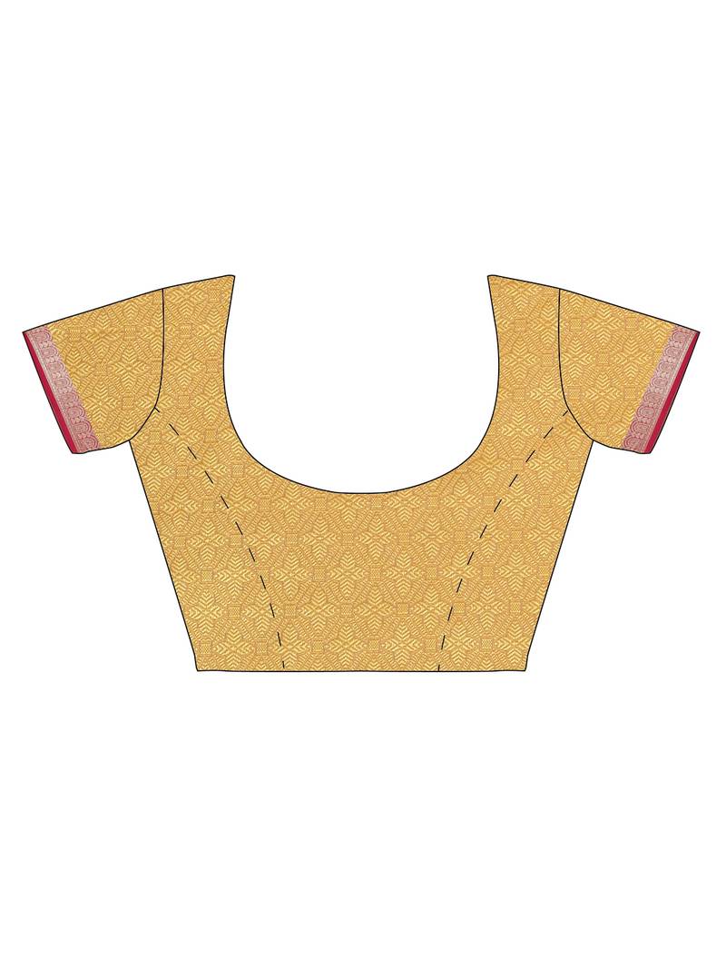 CLASSICATE from the house of The Chennai Silks Yellow Organza Weaving Saree With Running Blouse