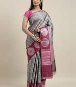 CLASSICATE from the house of The Chennai Silks Grey Organza Weaving Saree With Running Blouse