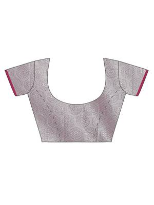 CLASSICATE from the house of The Chennai Silks Grey Organza Weaving Saree With Running Blouse 6