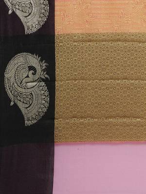 CLASSICATE from the house of The Chennai Silks Orange Organza Weaving Saree With Running Blouse 5