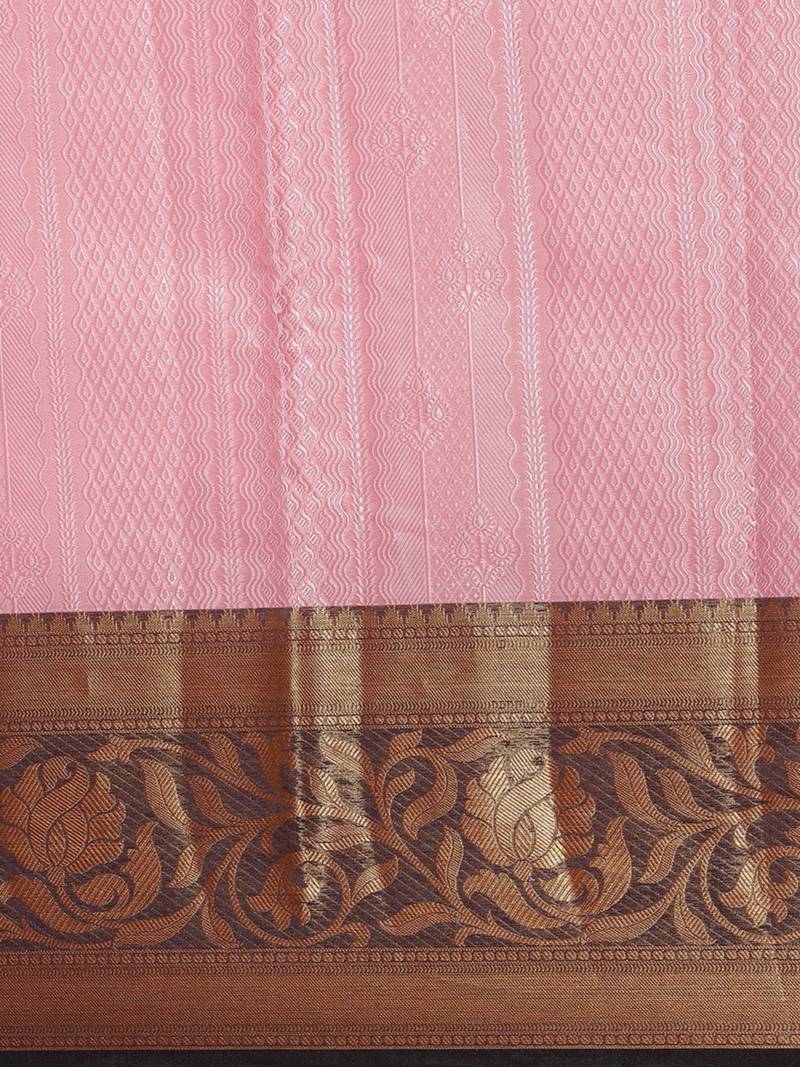 CLASSICATE from the house of The Chennai Silks Pink Organza Weaving Saree With Running Blouse