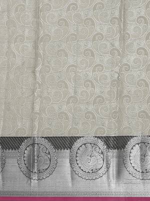 CLASSICATE from the house of The Chennai Silks Grey Organza Weaving Saree With Running Blouse 4