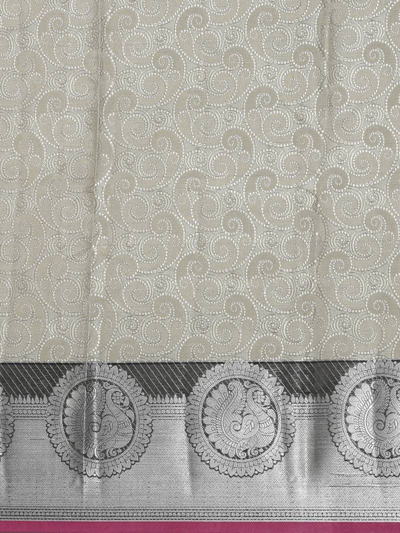 CLASSICATE from the house of The Chennai Silks Grey Organza Weaving Saree With Running Blouse