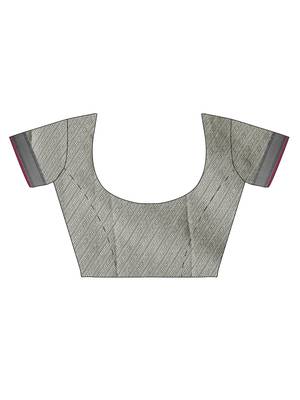 CLASSICATE from the house of The Chennai Silks Grey Organza Weaving Saree With Running Blouse 6