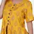 YELLOW PRINTED PEPLUM TOP WITH SKIRT AND POTLI
