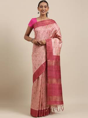 CLASSICATE from the house of The Chennai Silks multicolor Printed Jute Cotton Saree With Running Blouse 1