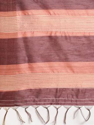 CLASSICATE from the house of The Chennai Silks Beige Printed Jute Cotton Saree With Running Blouse 5
