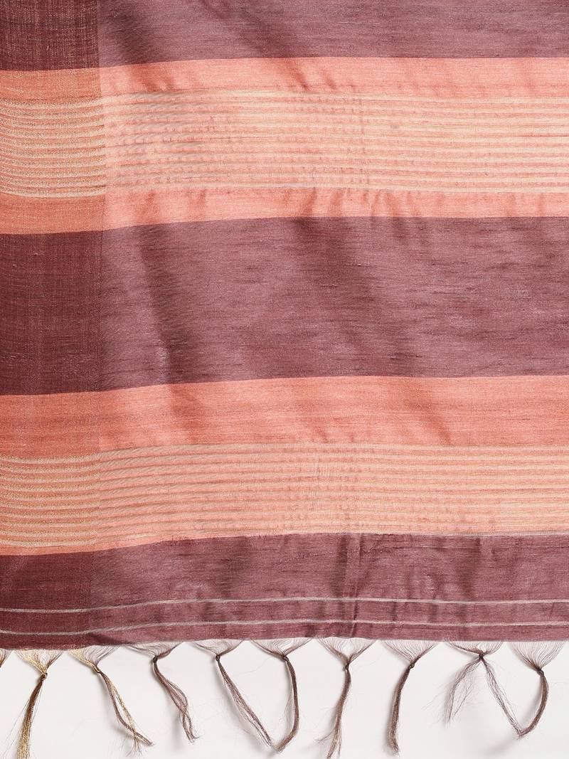 CLASSICATE from the house of The Chennai Silks Beige Printed Jute Cotton Saree With Running Blouse