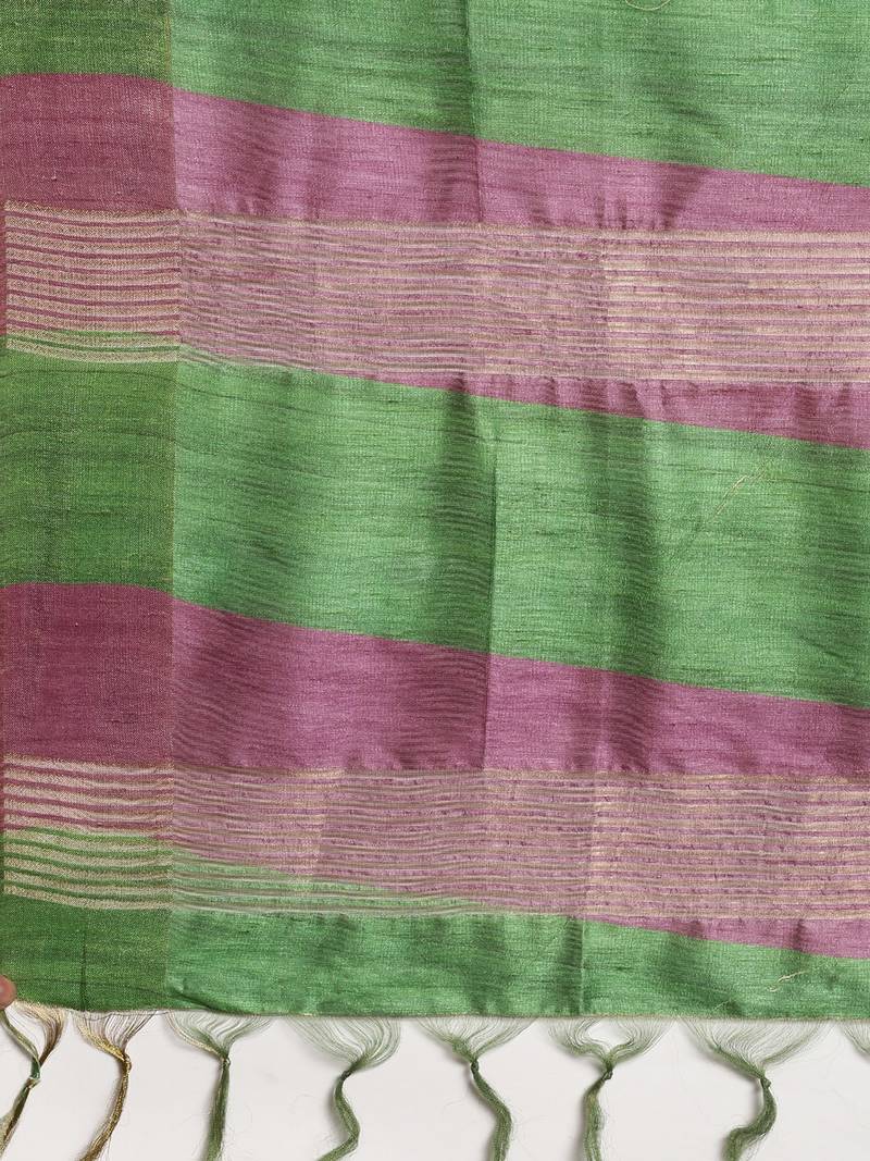 CLASSICATE from the house of The Chennai Silks Black Printed Jute Cotton Saree With Running Blouse