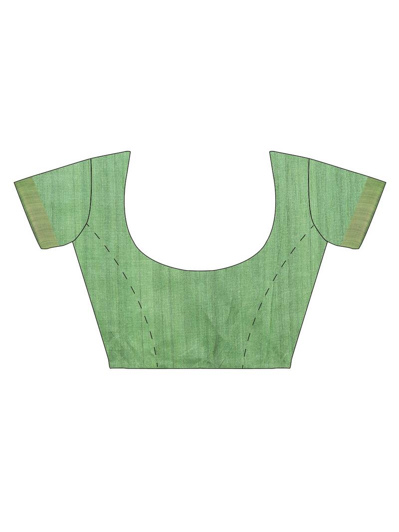 CLASSICATE from the house of The Chennai Silks Black Printed Jute Cotton Saree With Running Blouse