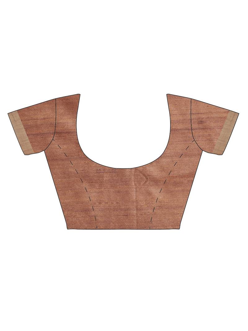 CLASSICATE from the house of The Chennai Silks Beige Printed Dupion Saree With Running Blouse