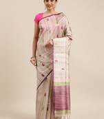 CLASSICATE from the house of The Chennai Silks Beige Dupion Saree With Running Blouse