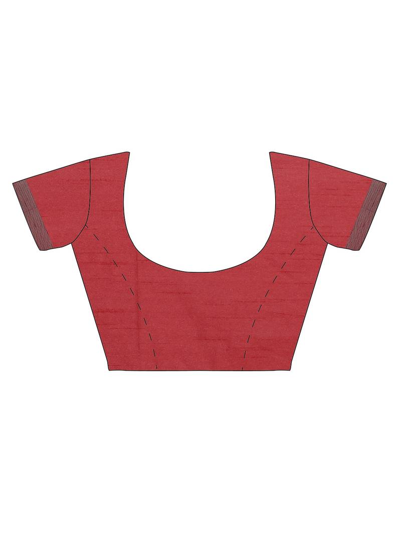 CLASSICATE from the house of The Chennai Silks Red Dupion Saree With Running Blouse