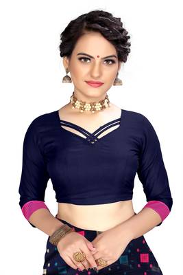 Pure Cotton Dhakai Jamdani Saree  with blouse(Navy) 5