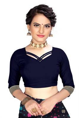 Pure Cotton Dhakai Jamdani Saree  With BlouseNavy   5