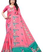 CLASSICATE from the house of The Chennai Silks multicolor Printed Soft Litchi Saree With Running Blouse