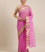 CLASSICATE from the house of The Chennai Silks Purple Tangail Bengal Cotton Saree