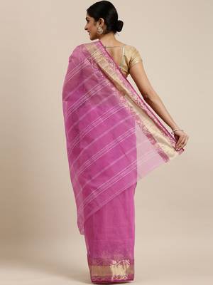 CLASSICATE from the house of The Chennai Silks Purple Tangail Bengal Cotton Saree 3