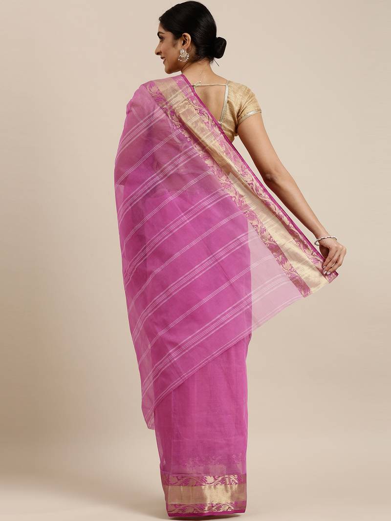 CLASSICATE from the house of The Chennai Silks Purple Tangail Bengal Cotton Saree