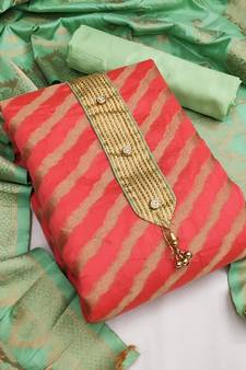 Pink woven jacquard salwar