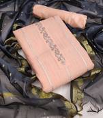 Light-peach thread faux chanderi salwar
