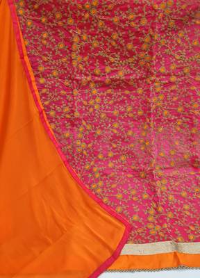 Pink embroidered faux chanderi salwar 2