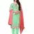 Sea-green embroidered faux chanderi salwar
