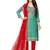 Olive embroidered faux cotton salwar