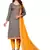 Grey embroidered faux cotton salwar