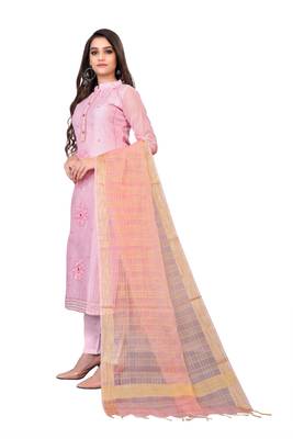 Light-pink thread faux chanderi salwar 2