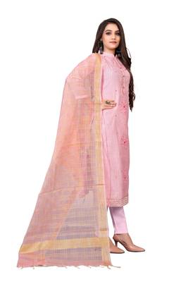 Light-pink thread faux chanderi salwar 4