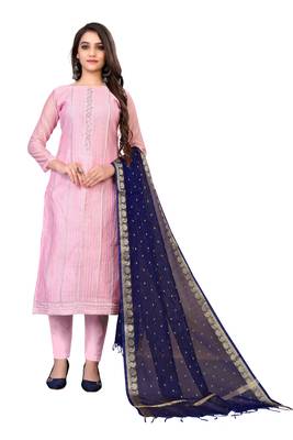 Light-pink thread faux chanderi salwar 1